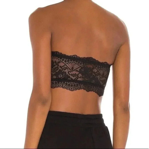 Free People‎ Lacey Looks Bandeau Bralette Black - Picture 2 of 3
